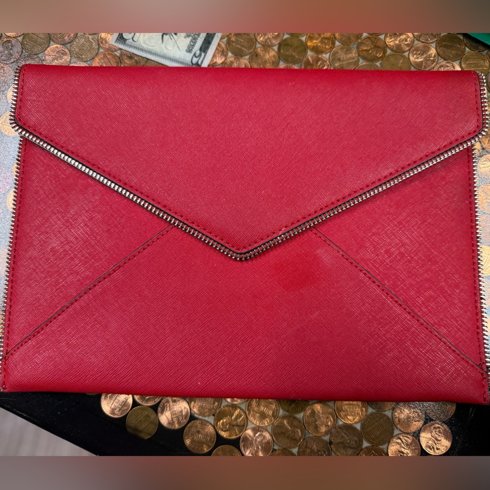 Rebecca Minkoff red “Envelope” clutch wallet